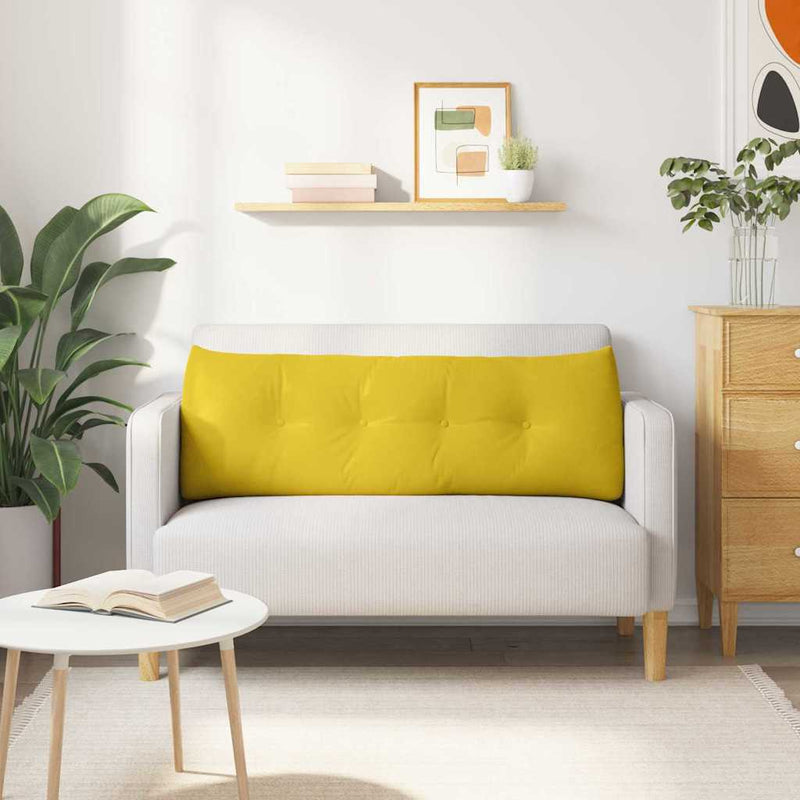 Perna pentru spate Galben 140 x 24 x 50 cm Catifea