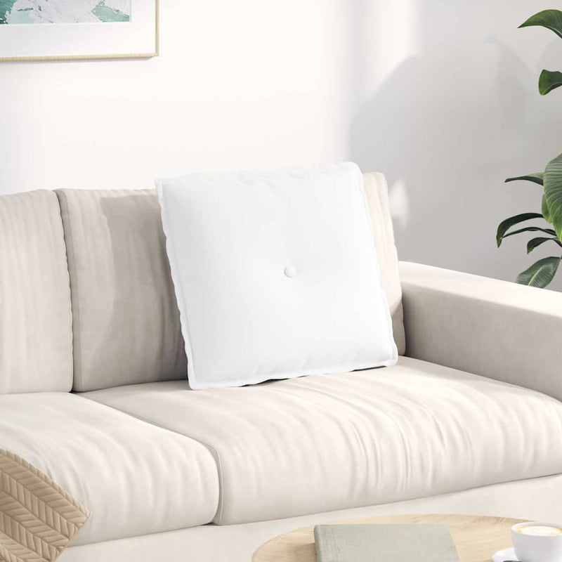 Perna pentru spate Alb 50 x 19 x 45 cm țesătură