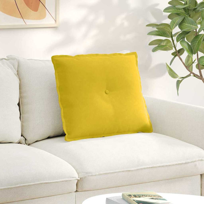 Perna pentru spate Galben 60 x 50 cm Țesătură din corduroy