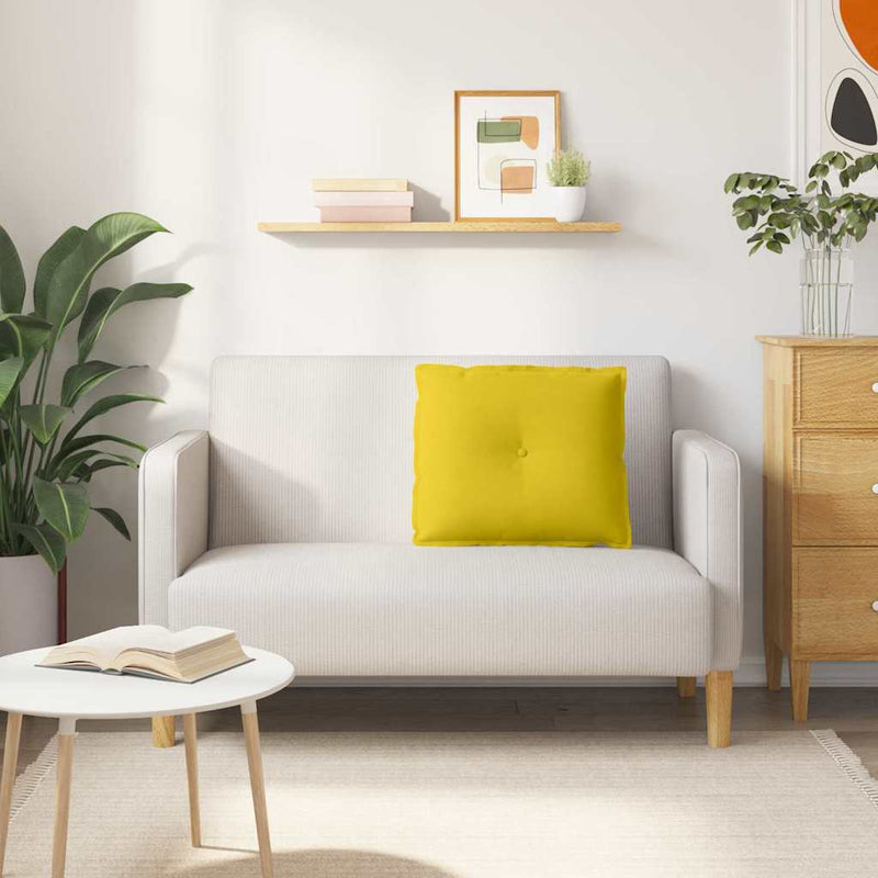 Perna pentru spate Galben 60 x 50 cm Țesătură din corduroy