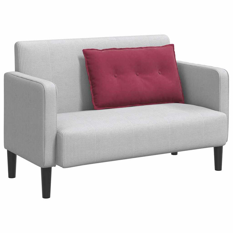 Perna pentru spate Roșu Vin 80 x 50 cm Țesătură din corduroy