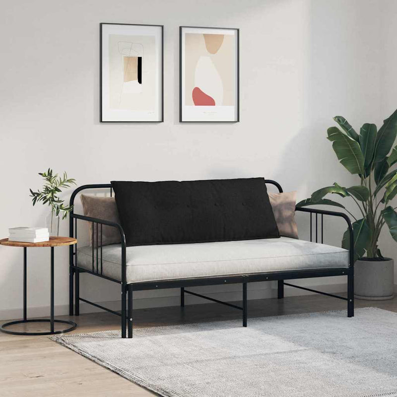 Perna pentru spate Negru 120 x 19 x 50 cm țesătură