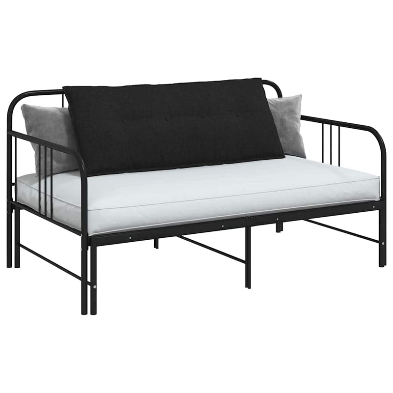Perna pentru spate Negru 120 x 19 x 50 cm țesătură