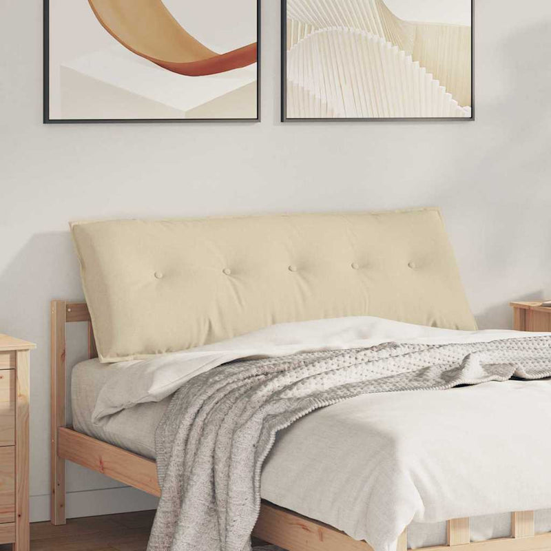 Perna pentru spate Crem 140 x 19 x 50 cm țesătură