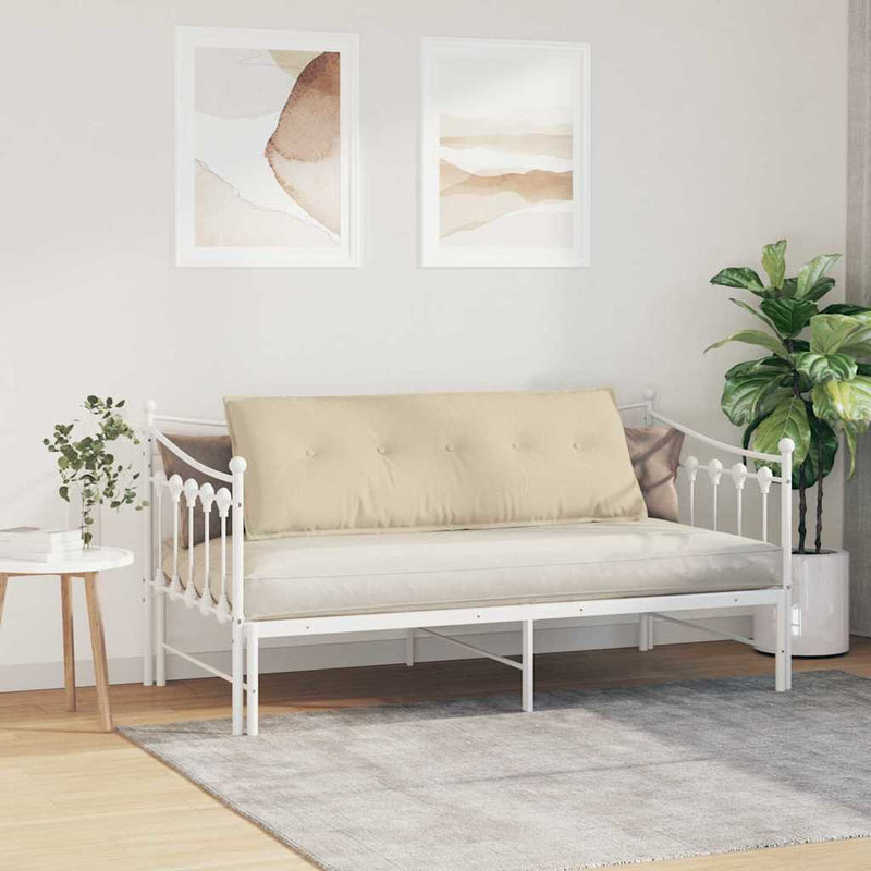 Perna pentru spate Crem 140 x 19 x 50 cm țesătură