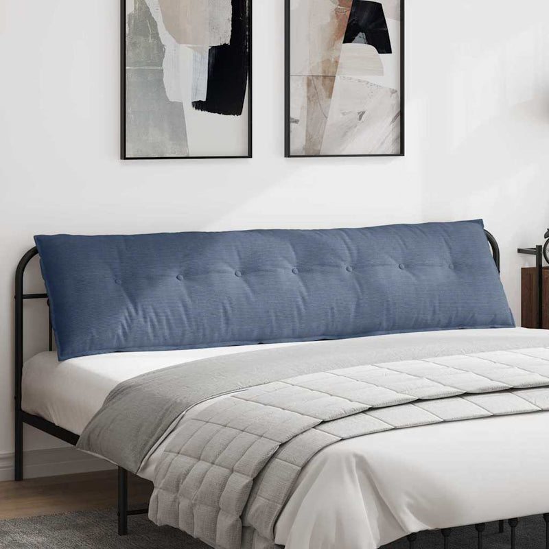 Perna pentru spate albastru 200 x 50 cm Țesătură din corduroy