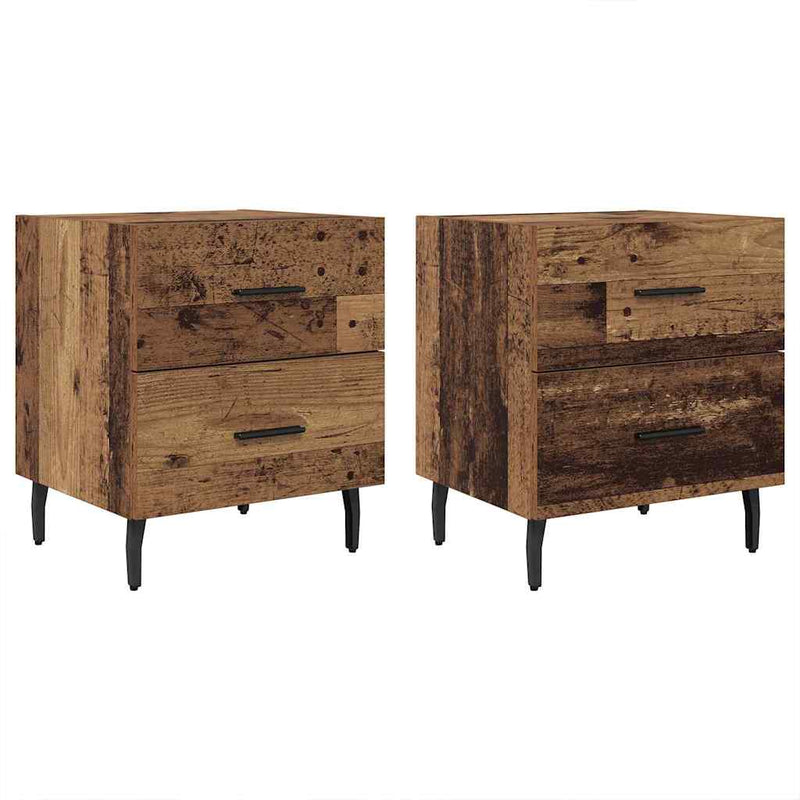 Dulap de noapte 2 buc. Lemn vechi 40 x 35 x 47,5 cm