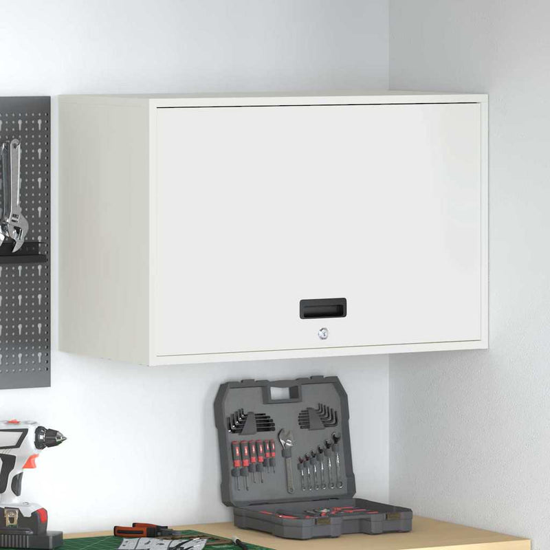 Dulap de perete pentru garaj Alb 80 x 40 x 53 cm