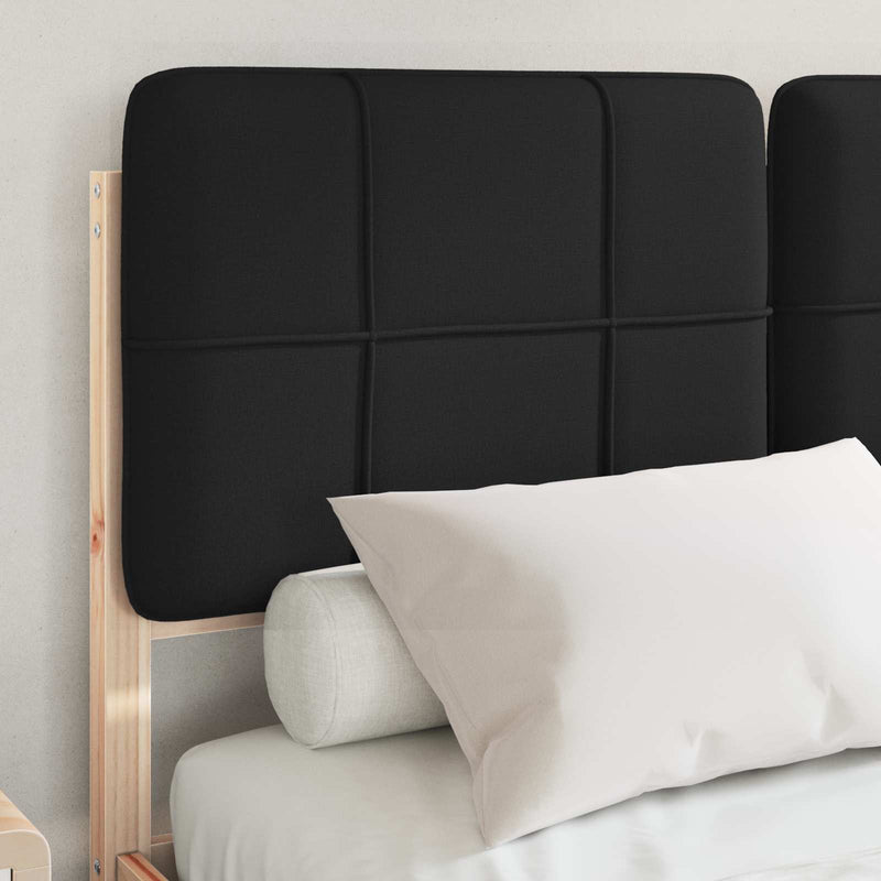 Cadru de pat cu tăblie tapițată cu headboard Negru 120 x 200 cm