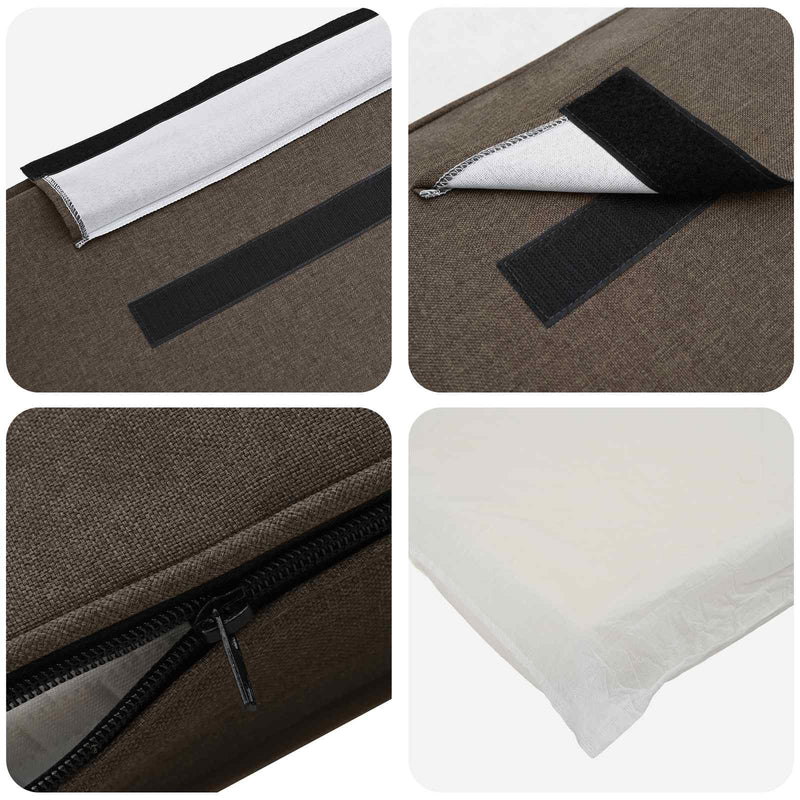 Tăblie tapițată Maro și taupe 80 cm Lemn de pin masiv