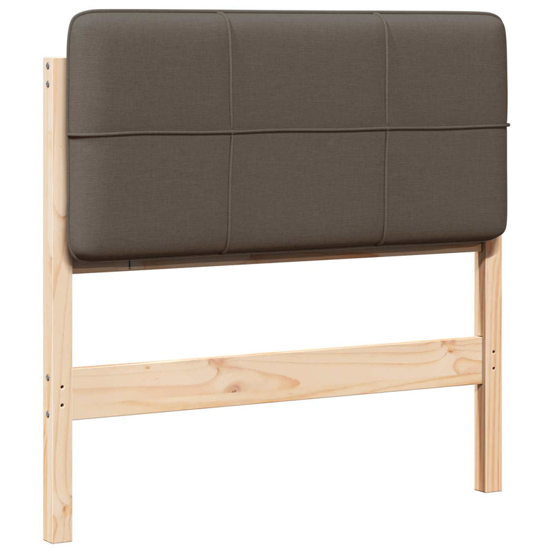 Tăblie tapițată Maro și taupe 80 cm Lemn de pin masiv