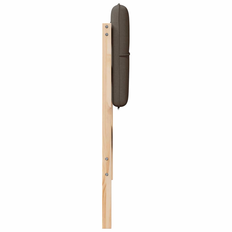 Tăblie tapițată Maro și taupe 80 cm Lemn de pin masiv