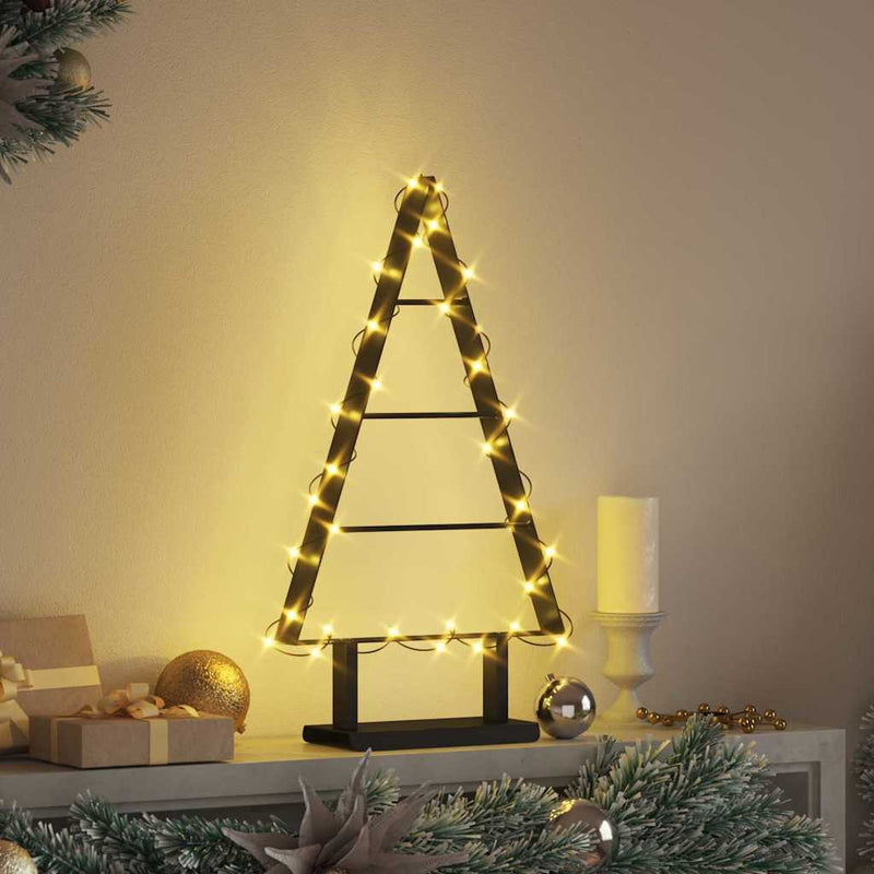 Pom de Crăciun din metal Negru 60 cm Oțel
