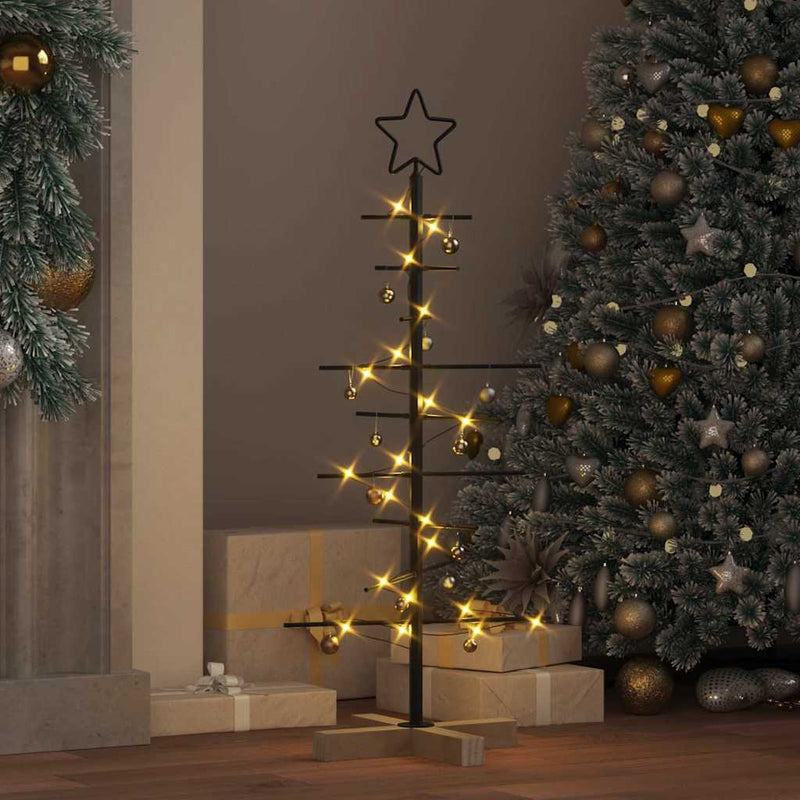 Pom de Crăciun din metal Negru 89 cm Oțel vopsit în pulbere