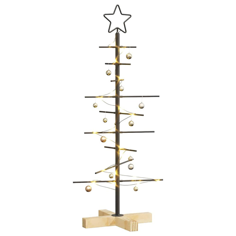 Pom de Crăciun din metal Negru 89 cm Oțel vopsit în pulbere