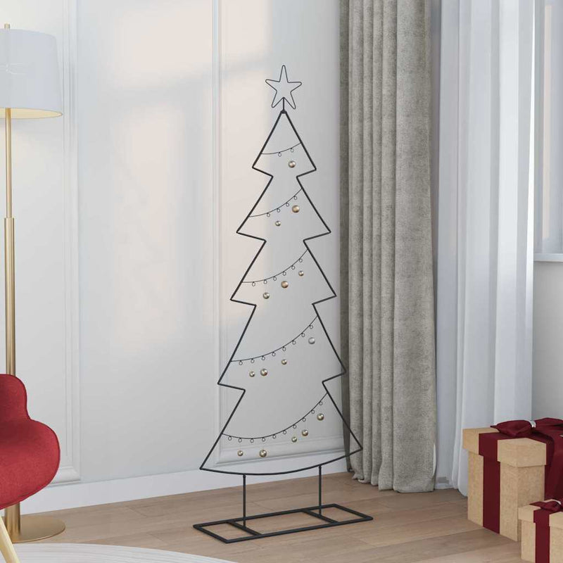 Pom de Crăciun din metal Negru 150 cm Oțel