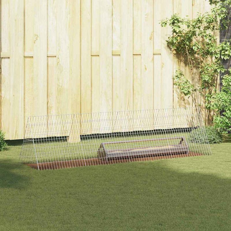 Cușcă pentru pui Argintiu 215 x 55 x 55 cm Oțel Galvanizat