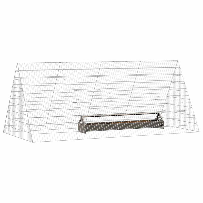 Cușcă pentru pui Argintiu 215 x 100 x 85 cm Oțel Galvanizat