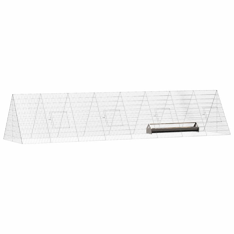 Cușcă pentru pui Argintiu 430 x 100 x 85 cm Oțel Galvanizat