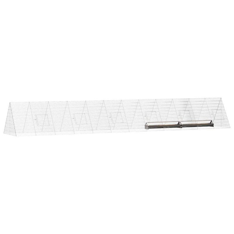 Cușcă pentru pui Argintiu 650 x 100 x 85 cm Oțel Galvanizat