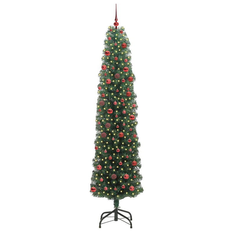 Brad de Crăciun artificial Verde 210 cm PVC și oțel și plastic