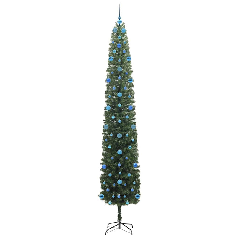 Brad de Crăciun artificial Verde 270 cm PVC și oțel și plastic