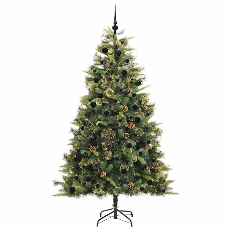Pom de Crăciun Artificial cu Ramuri Articulare și Conuri 240 cm