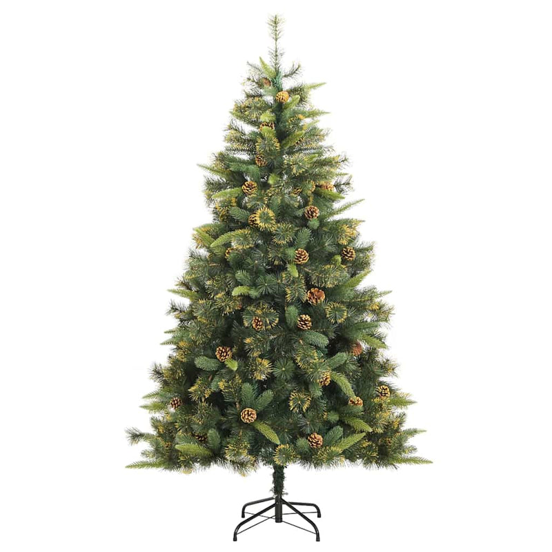 Pom de Crăciun Artificial cu Ramuri Articulare și Conuri 240 cm