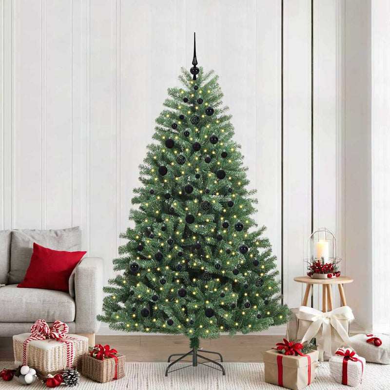 Brad de Crăciun artificial cu ramuri articulare Verde 210 cm