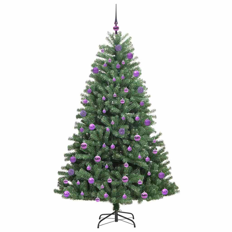 Brad de Crăciun artificial cu ramuri articulare Verde 210 cm