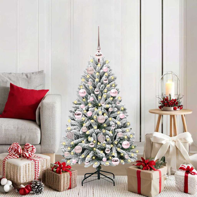 Brad de Crăciun artificial 120 cm 150 LED-uri Alb cald