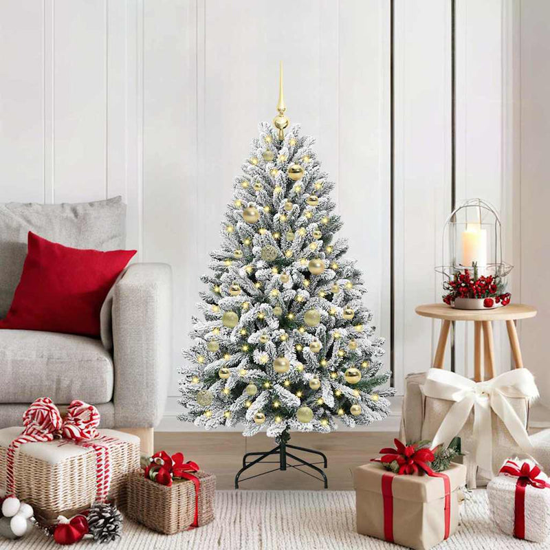 Brad de Crăciun artificial 120 cm 150 LED-uri Alb cald
