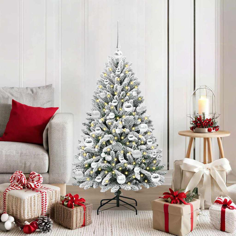 Brad de Crăciun artificial 120 cm 150 LED-uri Alb cald