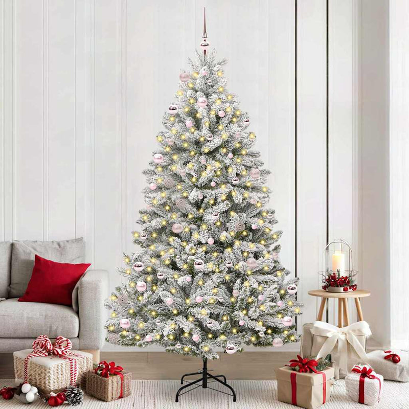 Brad de Crăciun artificial 240 cm 300 LED-uri Alb cald