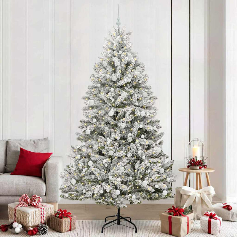 Brad de Crăciun artificial 240 cm 300 LED-uri Alb cald