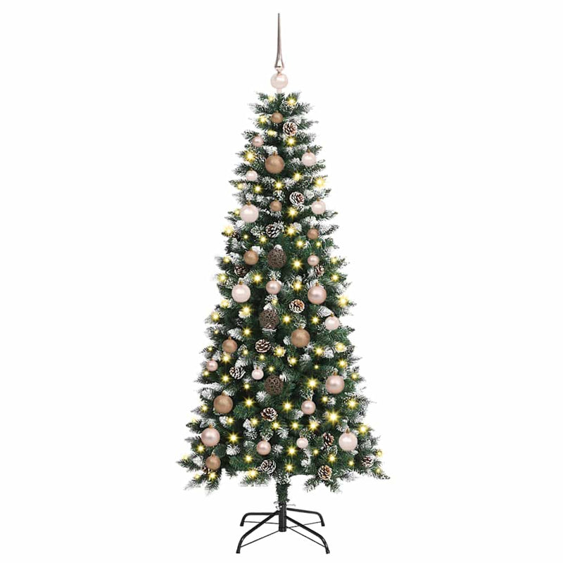 Brad de Crăciun artificial Verde 150 cm PVC, plastic și oțel