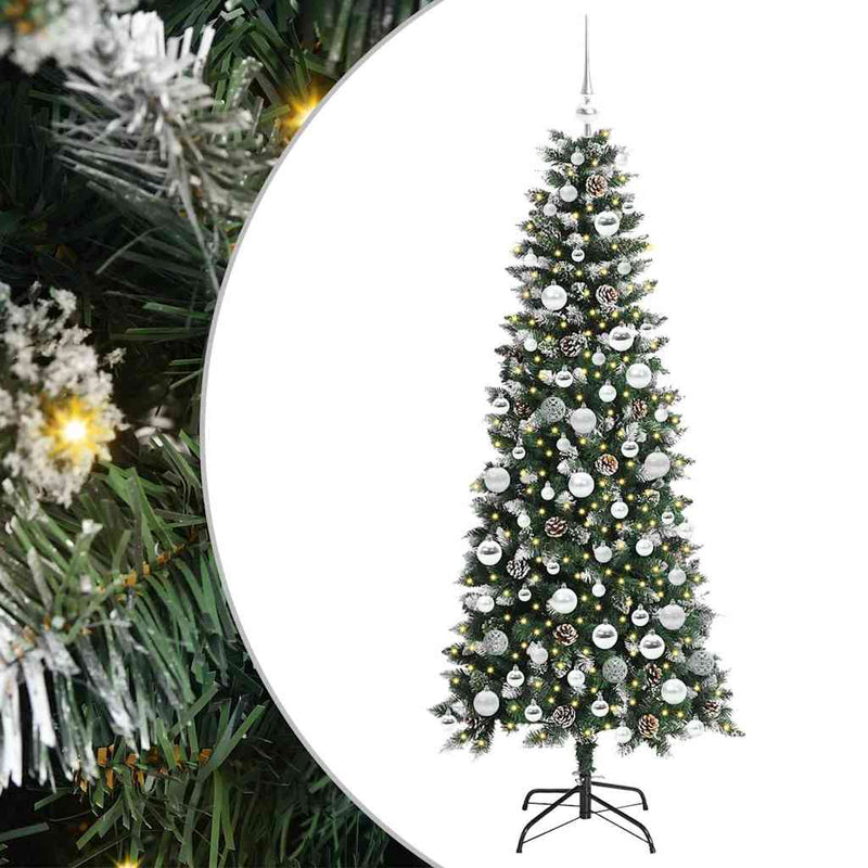 Brad de Crăciun artificial Verde 180 cm PVC, plastic și oțel