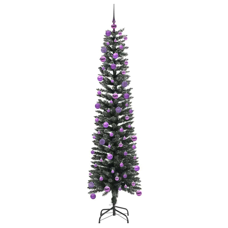 Brad de Crăciun artificial Verde 180 cm PVC și Plastic și Oțel