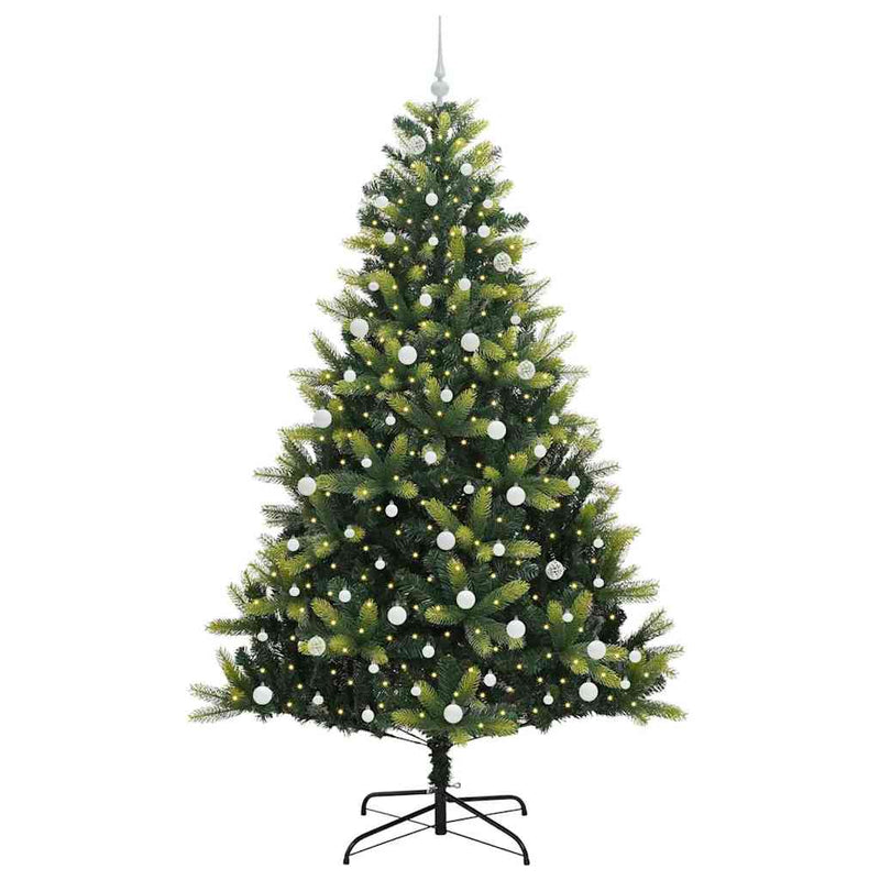 Brad de Crăciun artificial cu ramuri articulare 300 LEDs Verde