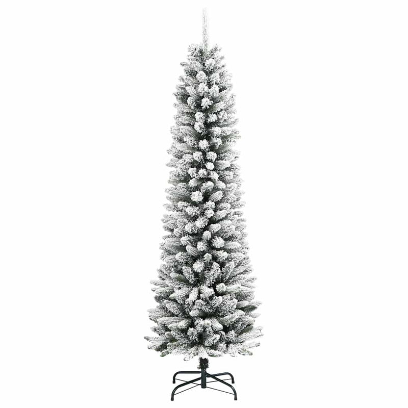 Brad de Crăciun artificial Alb 210 cm PVC și metal și plastic