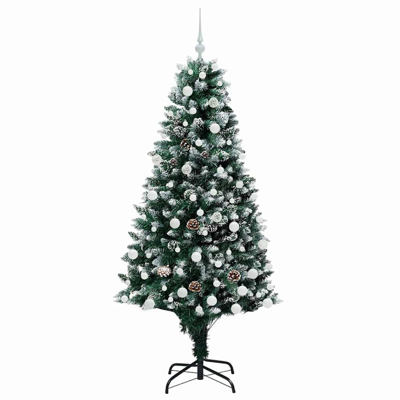 Brad de Crăciun artificial Verde 180 cm PVC și Oțel și Plastic