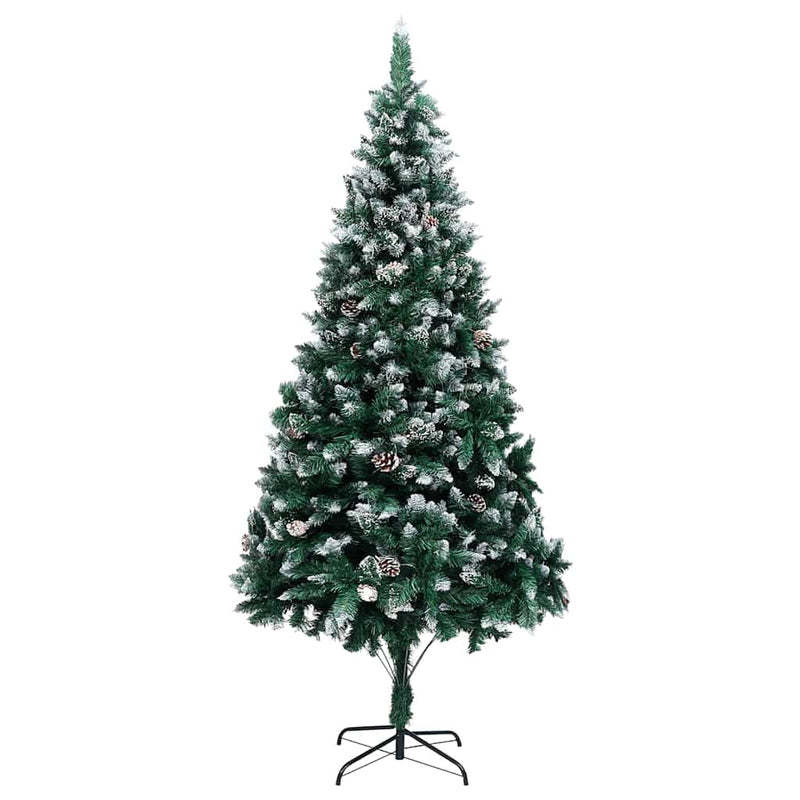 Brad de Crăciun artificial Verde 240 cm PVC și Oțel și Plastic