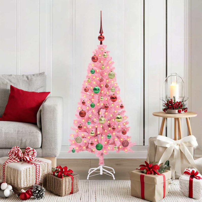 Brad de Crăciun Roz 120 cm PVC