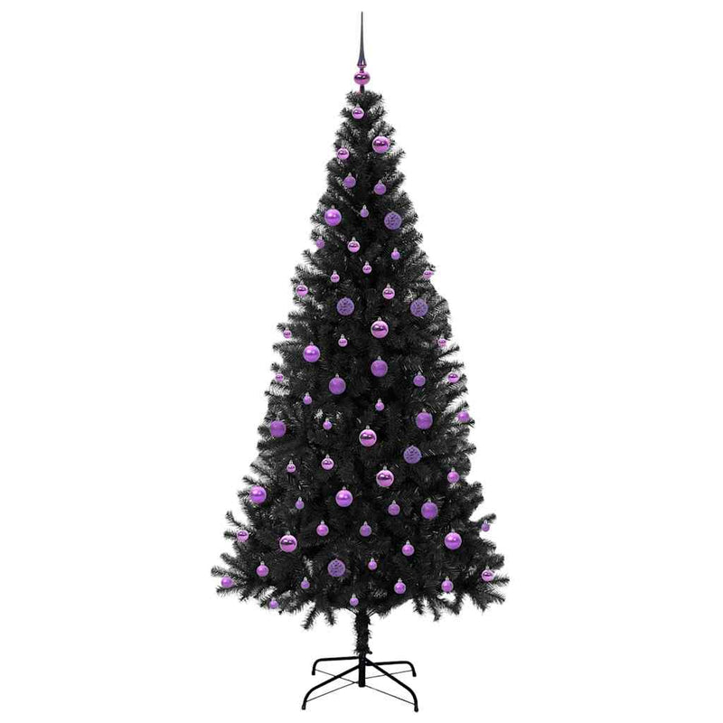 Brad de Crăciun Negru 210 cm PVC