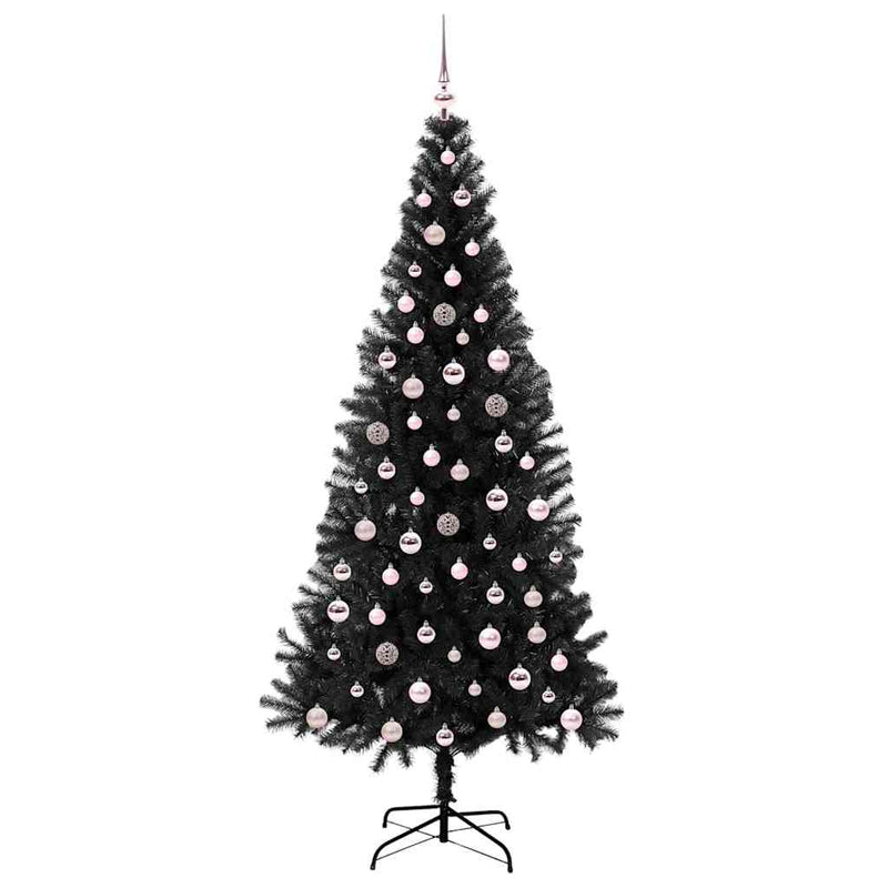 Brad de Crăciun Negru 240 cm PVC