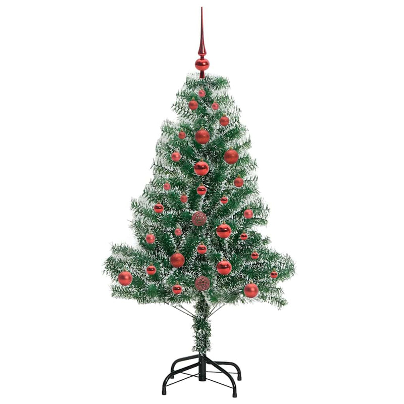 Pom de Crăciun artificial cu zăpadă imitată și lumină LED