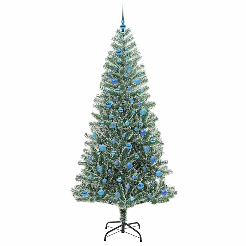 Pom de Crăciun artificial cu zăpadă imitată și lumină LED