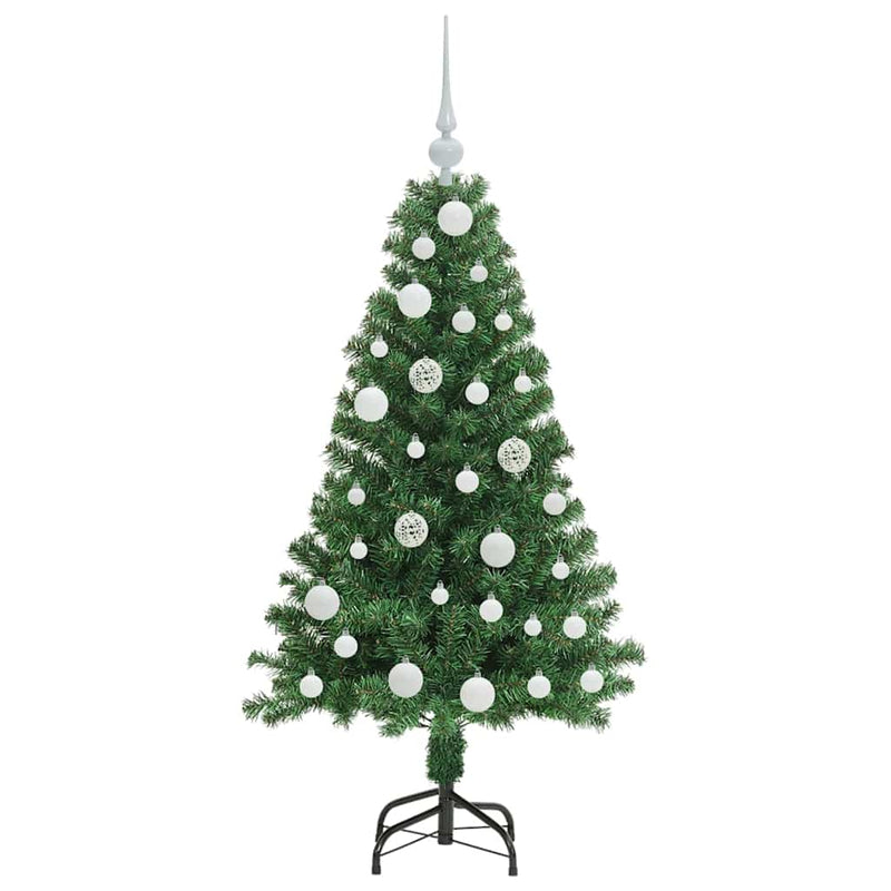 Brad de Crăciun artificial Verde 120 cm PVC și Oțel și Plastic