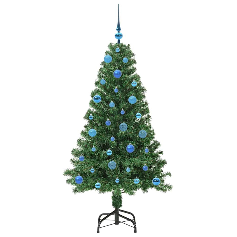 Brad de Crăciun artificial Verde 150 cm PVC și Oțel și Plastic