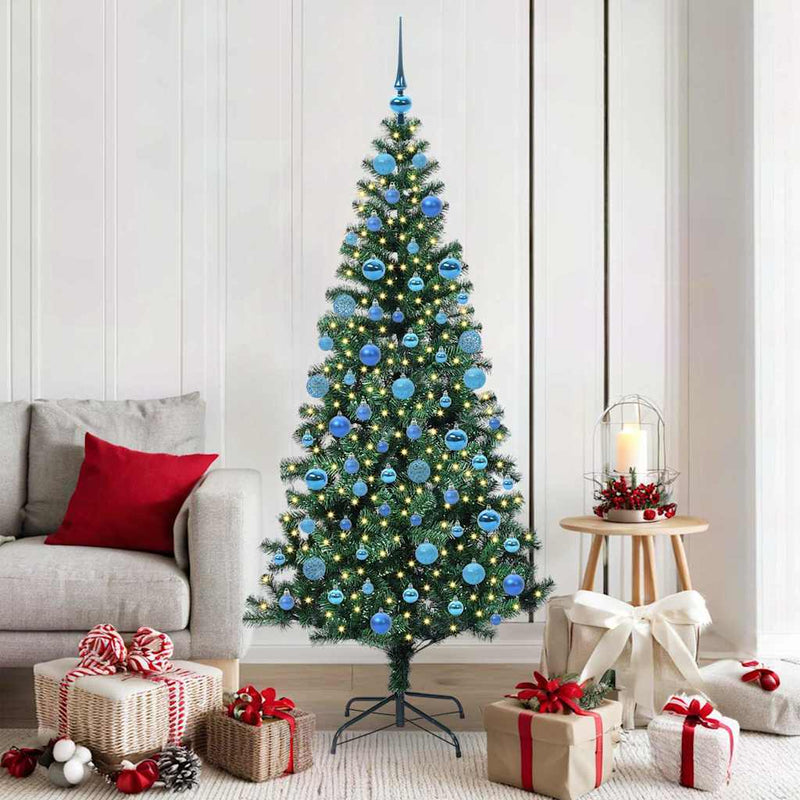Pom de Crăciun artificial pre-iluminat Verde 180 cm PVC